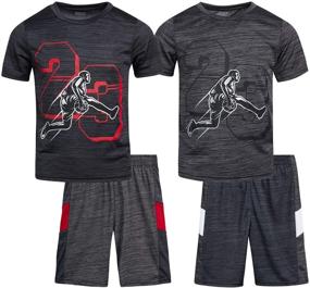 img 4 attached to Pro Athlete Athletic Active Basketball Boys' Clothing for Clothing Sets