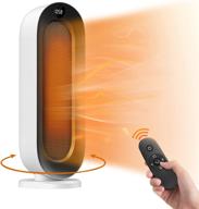 efficient indoor space heater: portable electric heater for large rooms, 1500w/700w, 3 modes, 🔥 fast 3s heating, timer, remote control, ceramic thermostat, oscillating – ideal for rooms, offices, and desks logo