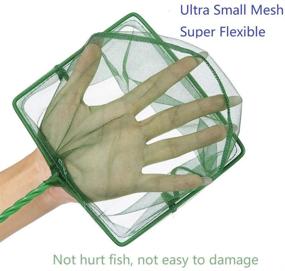 img 2 attached to Laojbaba 6-Inch Green Fine Mesh Net with Plastic Handle for Aquarium and Fishing