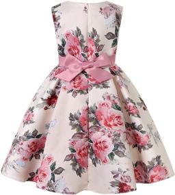 img 3 attached to 👗 CMMCHAAH Girls Pageant Party Dresses: Floral Print Formal Dress for Ages 2-9Y