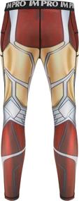 img 1 attached to 👖 Men's Compression Pants: 2 Pocket Iron Man Leggings with 3D Printing