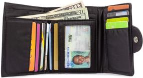 img 3 attached to Large-Sized Slim Wallet for Women: Big Skinny Trixie Leather Tri-Fold Design, Accommodates 30 Cards