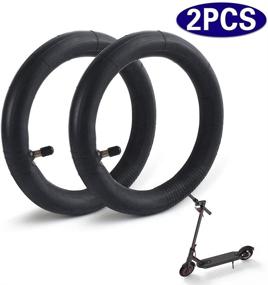 img 4 attached to LotFancy 8.5 Inch Inner Tube for Xiaomi M365 Electric Scooter, 8-1/2x2 Inflatable Tire Tube - 2 Pack with Straight Valve Stem