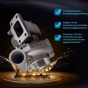 img 3 attached to 🚀 maXpeedingrods New GT35 GT3582 Turbo Charger AR.70/63 600HP - Universal Turbocharge for High-Performance Engines - Water/Oil Cooled, External Wastegate & T3 Flange