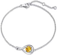 fancime 925 sterling silver december birthstone bracelets: timeless elegance for december-born beauties logo