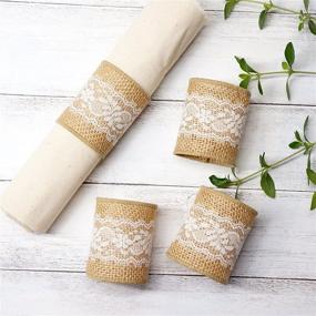 img 1 attached to Burlap Lace Ribbon for Home Decor, Gift Wrapping, DIY Crafts - 2.5” x 5 Yards x 1 Roll - A-White/Natural by CT CRAFT LLC