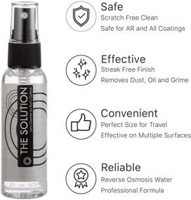 img 2 attached to 🔍 The Solution Lens Cleaner Spray: Pack of 2-2oz Alcohol Free Eyeglass Lens Cleaning Spray for Glasses, Lens, Screens – Effective, Streak-free Cleaning