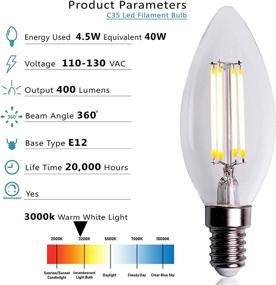 img 2 attached to Candelabra Base Dimmable B11 Bulbs