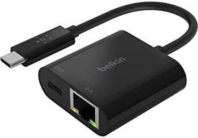 img 3 attached to 💻 Belkin INC001BK-BL USB-C to Ethernet + Charge Adapter: Fast and Reliable Internet Connectivity with Simultaneous Charging