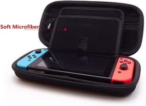 img 3 attached to Soyan Carry Case for Nintendo Switch with 2 Tempered Glass Screen Protectors - Black