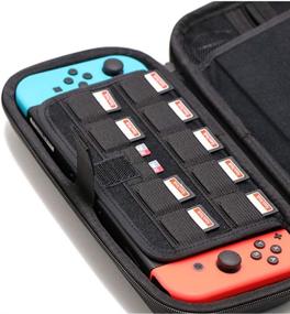 img 1 attached to Soyan Carry Case for Nintendo Switch with 2 Tempered Glass Screen Protectors - Black