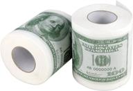 💰 pack of 2 money toilet paper rolls: bathroom tissue novelty 100 dollar bills - premium quality logo