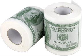 img 1 attached to 💰 Pack of 2 Money Toilet Paper Rolls: Bathroom Tissue Novelty 100 Dollar Bills - Premium Quality