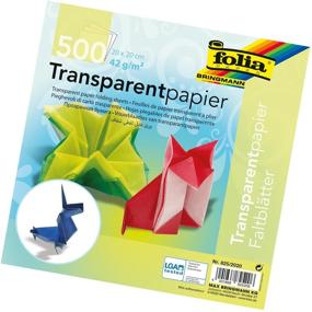 img 2 attached to 📦 Folia Origami Transparent Folding Paper, 8" x", Assorted Colors, Pack of 500 Sheets