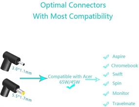 img 2 attached to 🔌 UL-списанный зарядный устройство для Acer Aspire 1 3 5 E5 E15 V5 ES15 N16Q2 E5-575 N19C3 E5-576 A515-54 A315 Spin Swift SF314 TravelMate B117 P2 P6 N17Q2 N19W2 N17Q3 Chromebook CB3 - адаптер питания для ноутбука
