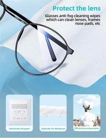 img 2 attached to 🧼 32 Individually Wrapped Anti-Fog Lens Wipes - Ideal for Eyeglasses, Tablets, Camera Lenses, Screens, Swim Goggles, and Delicate Surfaces