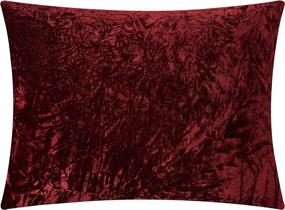 img 2 attached to 🛏️ Chic Home Alianna 5 Piece Comforter Set: Luxurious Crinkle Crushed Velvet Bedding in King Size - Includes Decorative Pillow Shams - Burgundy