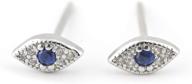 👁️ 925 sterling silver evil eye blue crystal cz stud earrings for women and teen girls – cute, tiny, small size – ideal gift for any occasion logo