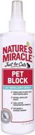 nature's miracle cat repellent spray - pet block, 8-ounce logo