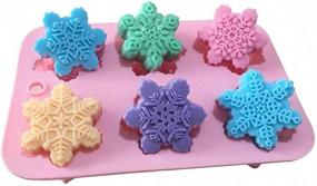 img 4 attached to Christmas Snowflakes Silicone Chocolate Decoration