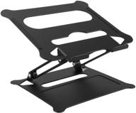 co-goldguard adjustable laptop stand: ergonomic & ventilated holder for 10-17” laptops, lightweight aluminum-black logo