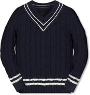 gioberti cotton v neck cable sweater boys' clothing - sweaters logo