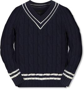 img 4 attached to Gioberti Cotton V Neck Cable Sweater Boys' Clothing - Sweaters