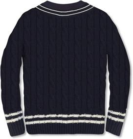 img 3 attached to Gioberti Cotton V Neck Cable Sweater Boys' Clothing - Sweaters