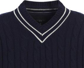 img 2 attached to Gioberti Cotton V Neck Cable Sweater Boys' Clothing - Sweaters