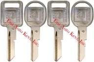 🔑 pack of 4 genuine oem gm logo &#34;a&#34; ignition +&#34;b&#34; doors/trunk key blanks uncut 320588 + 320589 logo