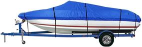 img 4 attached to iCOVER Trailerable Boat Cover: Heavy Duty, Waterproof UV Resistant Marine Grade Polyester for V-Hull, TRI-Hull, Pro-Style, Fishing, Runabout, and Bass Boats
