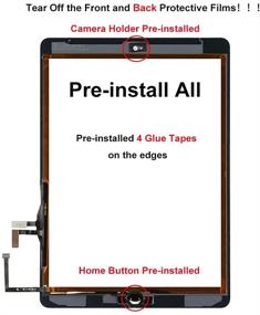 img 2 attached to 📱 Premium JPUNG iPad Air 1st Gen Screen Replacement Kit: A1474 A1475 A1476, Touch Glass Digitizer with Home Button - Complete Repair Solution incl. Video Guide