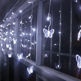 img 1 attached to 🌟 YOLIGHT USB Powered Icicle Curtain String Lights: 8.2ft 80 LED Fairy Lights with Remote Control for Indoor/Outdoor Decoration - White