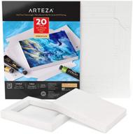 🎨 arteza acrylic paper foldable canvas pad, 5 x 6.6 inches, 20 sheets, diy frame, premium acrylic paint paper, 220 lb, 360 gsm, acid-free, art supplies for painting & mixed media art logo