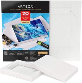 img 4 attached to 🎨 Arteza Acrylic Paper Foldable Canvas Pad, 5 x 6.6 Inches, 20 Sheets, DIY Frame, Premium Acrylic Paint Paper, 220 lb, 360 GSM, Acid-Free, Art Supplies for Painting & Mixed Media Art