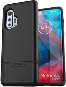 img 2 attached to 📱 Encased Motorola Edge Plus Belt Clip Protective Holster Case (2020 Rebel Armor) - Black