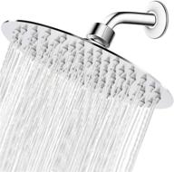 🚿 nearmoon high pressure 8 inch rain showerhead - ultra-thin design, pressure boosting, unparalleled shower experience with high flow stainless steel rainfall shower head (chrome finish) logo