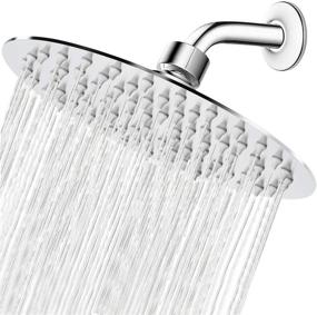 img 4 attached to 🚿 NearMoon High Pressure 8 Inch Rain Showerhead - Ultra-Thin Design, Pressure Boosting, Unparalleled Shower Experience with High Flow Stainless Steel Rainfall Shower Head (Chrome Finish)