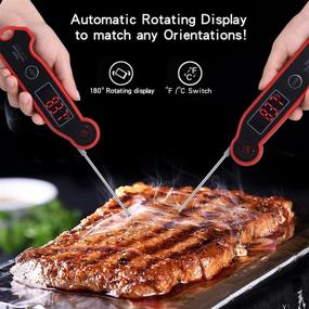 img 2 attached to Waterproof Digital Meat Thermometer - Instant Read BBQ Thermometer for Cooking, Grilling, Baking, Deep Frying, and Outdoor Barbecue, with Magnet and Candy Function