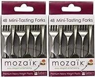 mozaik mini tast forks 48-pack: stylish and convenient small size utensils logo