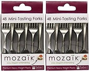 img 4 attached to Mozaik Mini Tast Forks 48-Pack: Stylish and Convenient Small Size Utensils