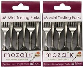 img 1 attached to Mozaik Mini Tast Forks 48-Pack: Stylish and Convenient Small Size Utensils