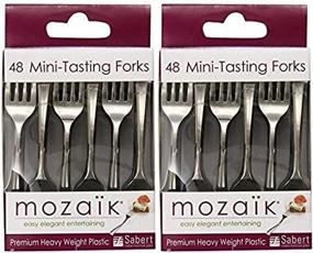 img 2 attached to Mozaik Mini Tast Forks 48-Pack: Stylish and Convenient Small Size Utensils