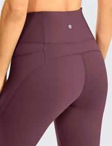 img 2 attached to 🏋️ CRZ YOGA Women's Matte Brushed Workout Leggings - 28-Inch Light-Fleece High Waisted Yoga Pants for Outdoor Training