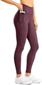 img 4 attached to 🏋️ CRZ YOGA Women's Matte Brushed Workout Leggings - 28-Inch Light-Fleece High Waisted Yoga Pants for Outdoor Training