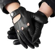 🧤 enhanced touchscreen compatibility: gsg leather driving motorcycle men's accessories for gloves & mittens logo