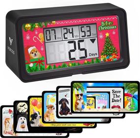 img 4 attached to 🐾 VERISS Digital 9999 Days Countdown Clock Timer - Stay Organized and Ahead with Backlight - Plan Retirement, Wedding, Christmas, Vacations and All Life Events - Dog Collection (Black - 8 Frames)