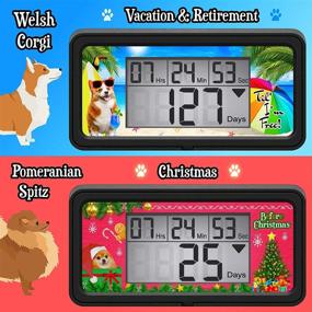 img 2 attached to 🐾 VERISS Digital 9999 Days Countdown Clock Timer - Stay Organized and Ahead with Backlight - Plan Retirement, Wedding, Christmas, Vacations and All Life Events - Dog Collection (Black - 8 Frames)