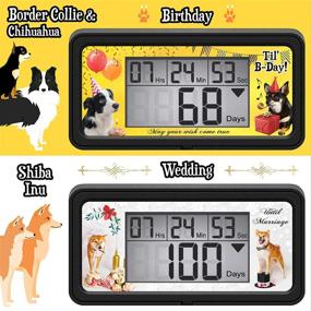 img 1 attached to 🐾 VERISS Digital 9999 Days Countdown Clock Timer - Stay Organized and Ahead with Backlight - Plan Retirement, Wedding, Christmas, Vacations and All Life Events - Dog Collection (Black - 8 Frames)