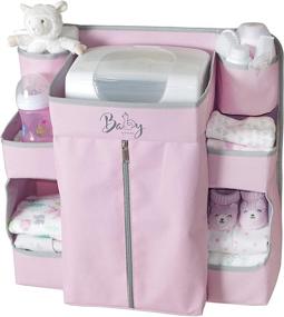 img 4 attached to 🦙 Llama Bella Premium Nursery Organizer and Baby Diaper Caddy - Stylish Hanging Diaper Organizer for Baby Essentials in Pink"